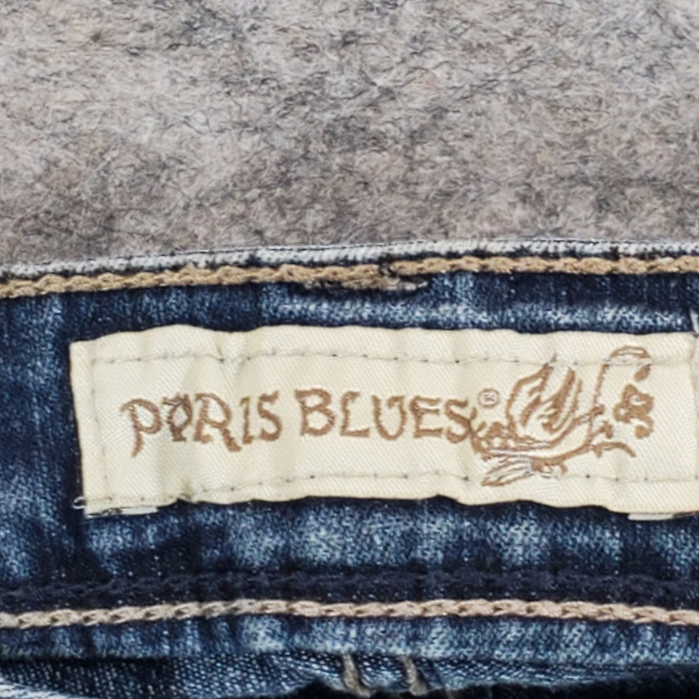 Paris Blues Women Blue Flare Leg Jeans Mid Rise Y2K Faded Denim Size 9 GLC20222 - Picture 3 of 8